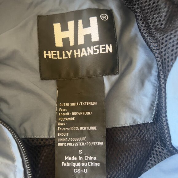 Helly Hansen Ski Snowboard WP Packable Hood Jacket Blue Color block- Size Small - Picture 4 of 6